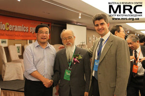 Prof. Gogotsi with Prof. Wang and Prof. Yoshimura